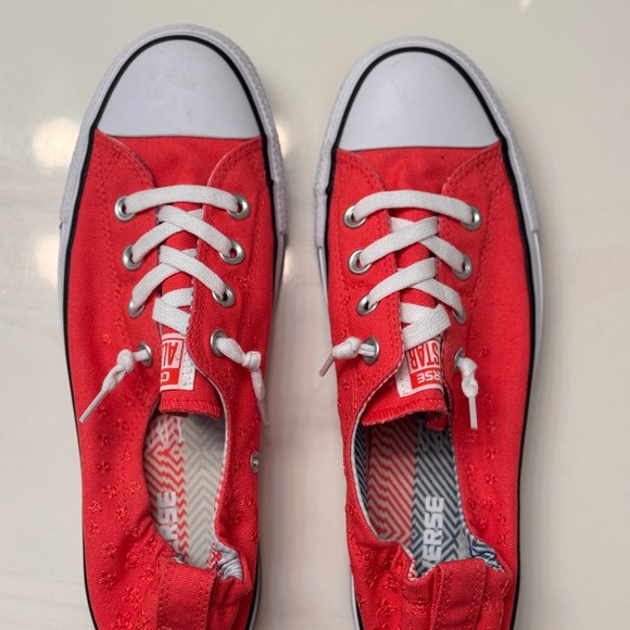 Converse Classic Bright Orange Slip-on Canvas Sneakers - Picture 3 of 9